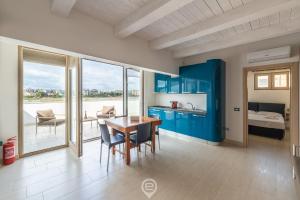 Bright Red Sunset Apartment