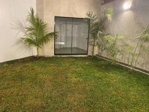 Pool house, garden, grill