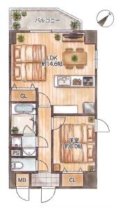 MAKI Residence九条-京セラドーム徒歩圏! 広い50平米 最大6名 4beds Near USJ Namba