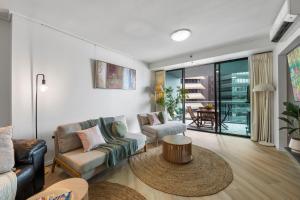 브리즈번 Bridge Views - Sleeps 8 - CBD - Pool, Gym & Parking 싱글룸 객실