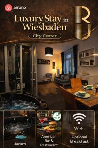 Luxury Apartment with Jacuzzi City Center Wiesbaden Rossana Universe
