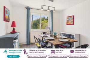 Maison familiale pour 6, barbecue et jardin