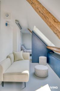 Bright studio with a view over the rooftops of Paris 9th