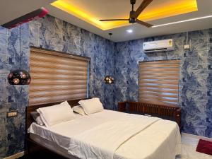 Winter heaven with exotic fruits and flower garden