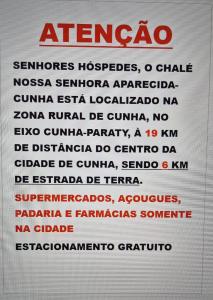 Chale Nossa Senhora Aparecida