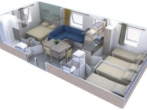 Mobil-home avec terrasse - 6 pers. - API-1-52-2158