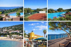vue mer exceptionnelle, terrasse, piscines et tennis domaine au calme