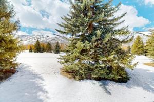 Two-story condo with mountain & golf views & fireplace - walk to the lifts