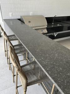 Flat Elegante c Piscina Rooftop e Vista Mar