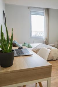 Le Green Cosy, T1 design, fibre, parking proche gratuit, 2 Voyageurs
