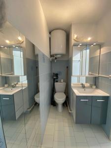 The sea stretches to infinity