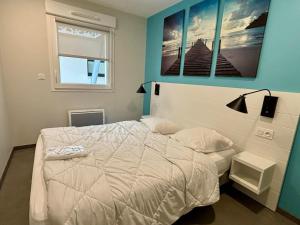 Appartement avec balcon, 1 chambre, piscine, jacuzzi, parking privé, accès direct plage et commerces - FR-1-194-221