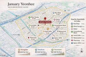 403 Newly Opened Yeonnam, 5 minutes from Hongdae airport bus Yeonhui private 4person studio modern wood black