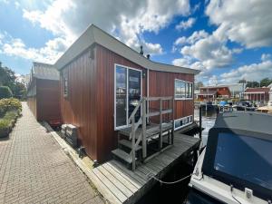 Modern Boathouse on Uitgeest Lake