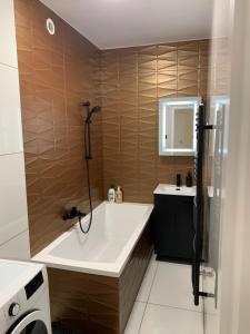 Bicycle and garage in the center