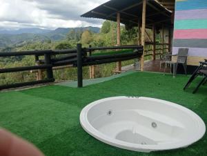 salento bamboo glaping, private jacuzzi, river view