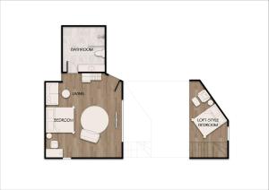 Kozy Deluxe Room 1BR Cozy Living