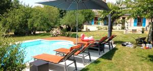 Grande longère Côteaux du Layon Piscine chauffée