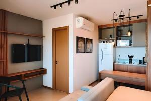 Estúdio com varanda na melhor vista da Barra