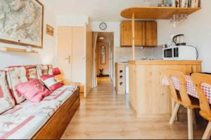 Cozy studio with balcony and Mont Blanc view