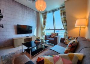 Zigzag Tower B - Stylish at Pearl, 2 BR, pool, parking and sea view-1705