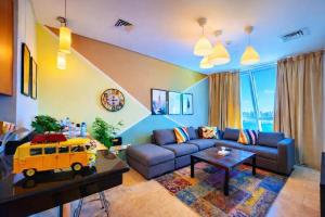Zigzag Tower B - Stylish at Pearl, 2 BR, pool, parking and sea view-1705
