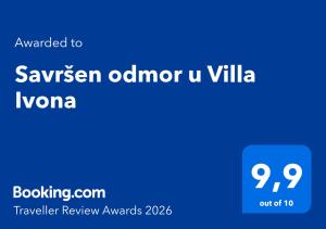 Savršen odmor u grijanom bazenu Ville Ivone