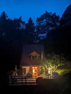 Typical and lovely house in a forest