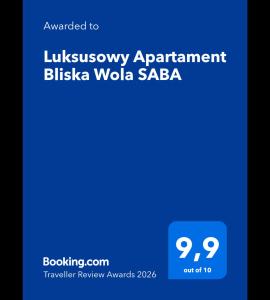 Luksusowy Apartament Bliska Wola SABA