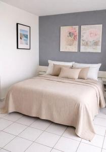 Face mer, grand studio de 32m2, clim, wifi, parking, proche commerces