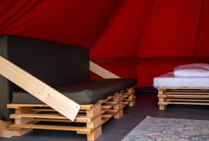 Stylish Glamping Tent Stay with Shaded Terrace & Ambient Lighting in Faro District, Portugal