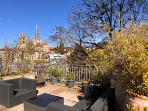 Luxury Duplex with Rooftop, View of Lausanne Cathedral