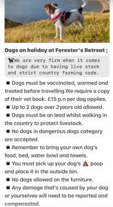Foresters Retreat Glamping - Cambrian View- Vaccinated dogs over the age of 2 are accepted