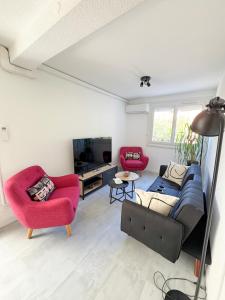 Appartement T2 avec grand jardin, parking et garage, a deux pas de la plage