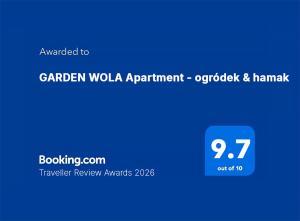 GARDEN WOLA Apartment - ogródek & hamak, Smart TV i WI-FI, Gumińska 1