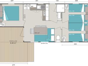 Mobil home animaux OK - 2 pers. - API-1-52-2379