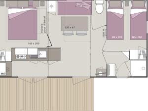 Mobil home, animaux admis - 2 pers. - API-1-52-2667