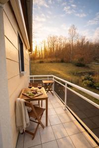 Vue panoramique sur Munster - terrasse forêt