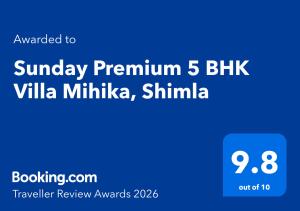 DanCenter Villa Mihika I Premium 5BHK I Orchard I Chef I Shimla