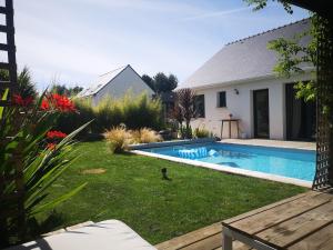maison de vacances avec piscine et salle de sport