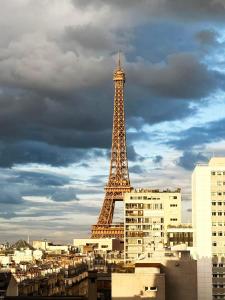 Contemporary artist style panoramic EiffelTower