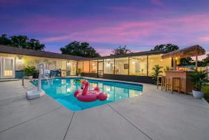 Resort Style Backyard Pool Movie Game Room