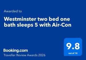 Westminster two bed one bath sleeps 5 with Air-Con