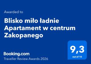 Blisko miło ładnie Apartament w centrum Zakopanego