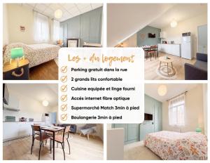 Appt 4 pers - Parking gratuit - WiFi