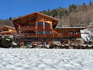 Chalet face au Mont Blanc wellnes