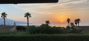 Amazing sunset with swimming pool