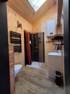 Chalet avec bain nordique-terrasse