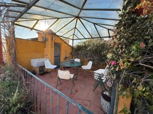 Green terrace in the center