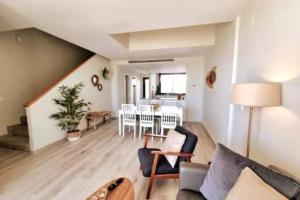 Modern terrassed house close beach